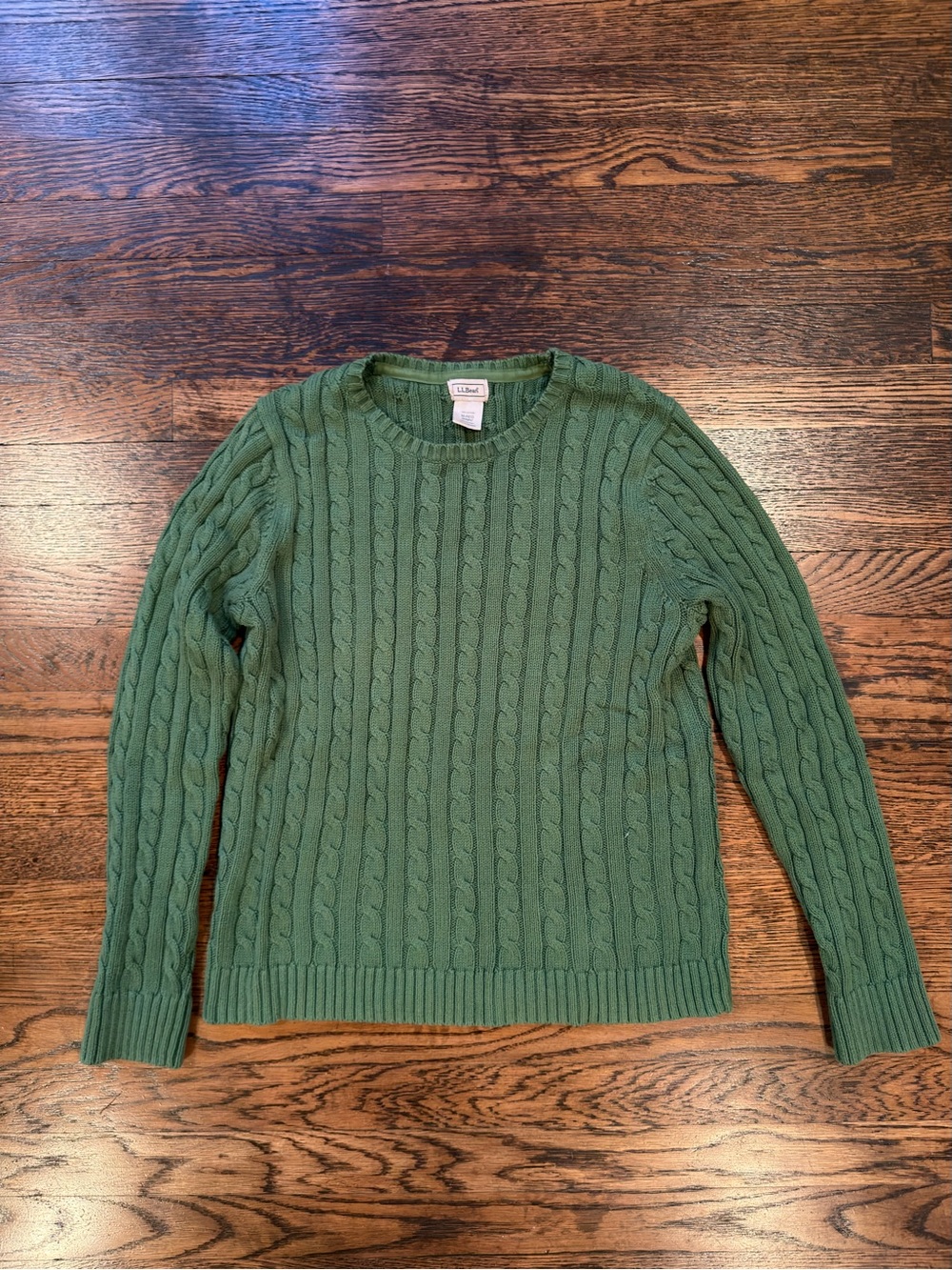 Green Cable Knit Sweater